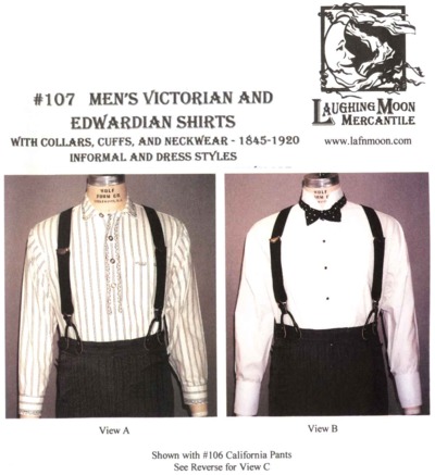 1910 1920fashion on Mercantile  107  1845 1920 Men S Victorian   Edwardian Shirts Pattern