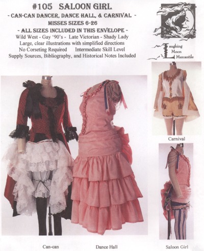 FAB Can-Can Dancer Costume PATTERN Western Saloon Girl | eBay