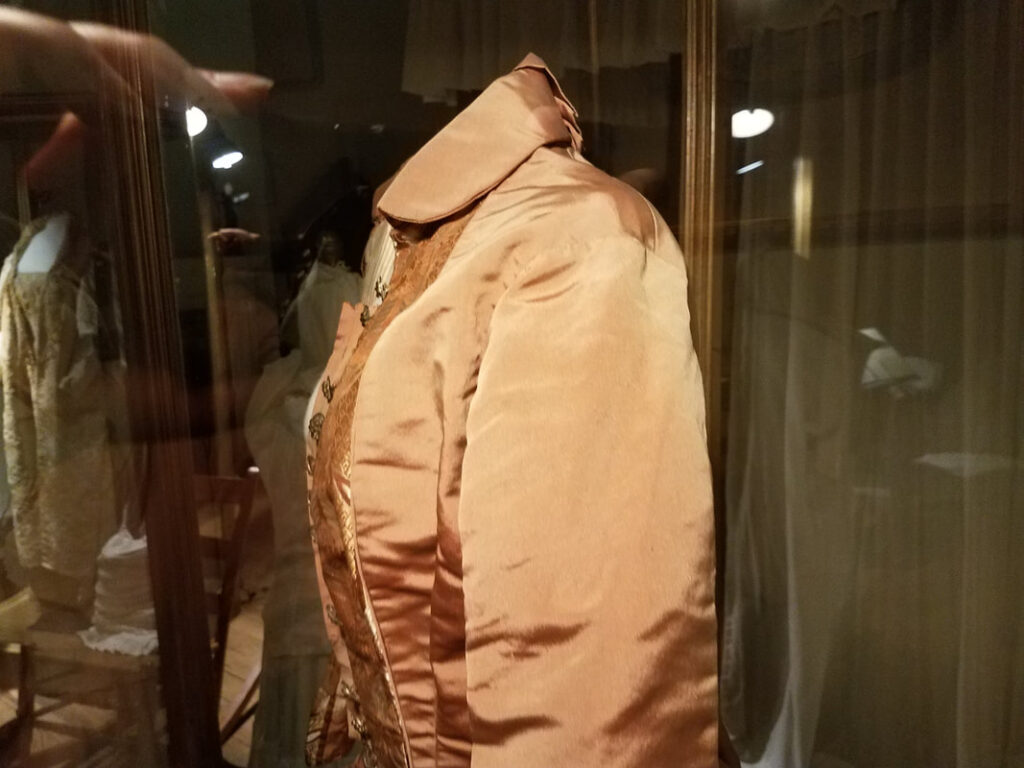 Victorian gown sleeve and contrasting brocade cuff